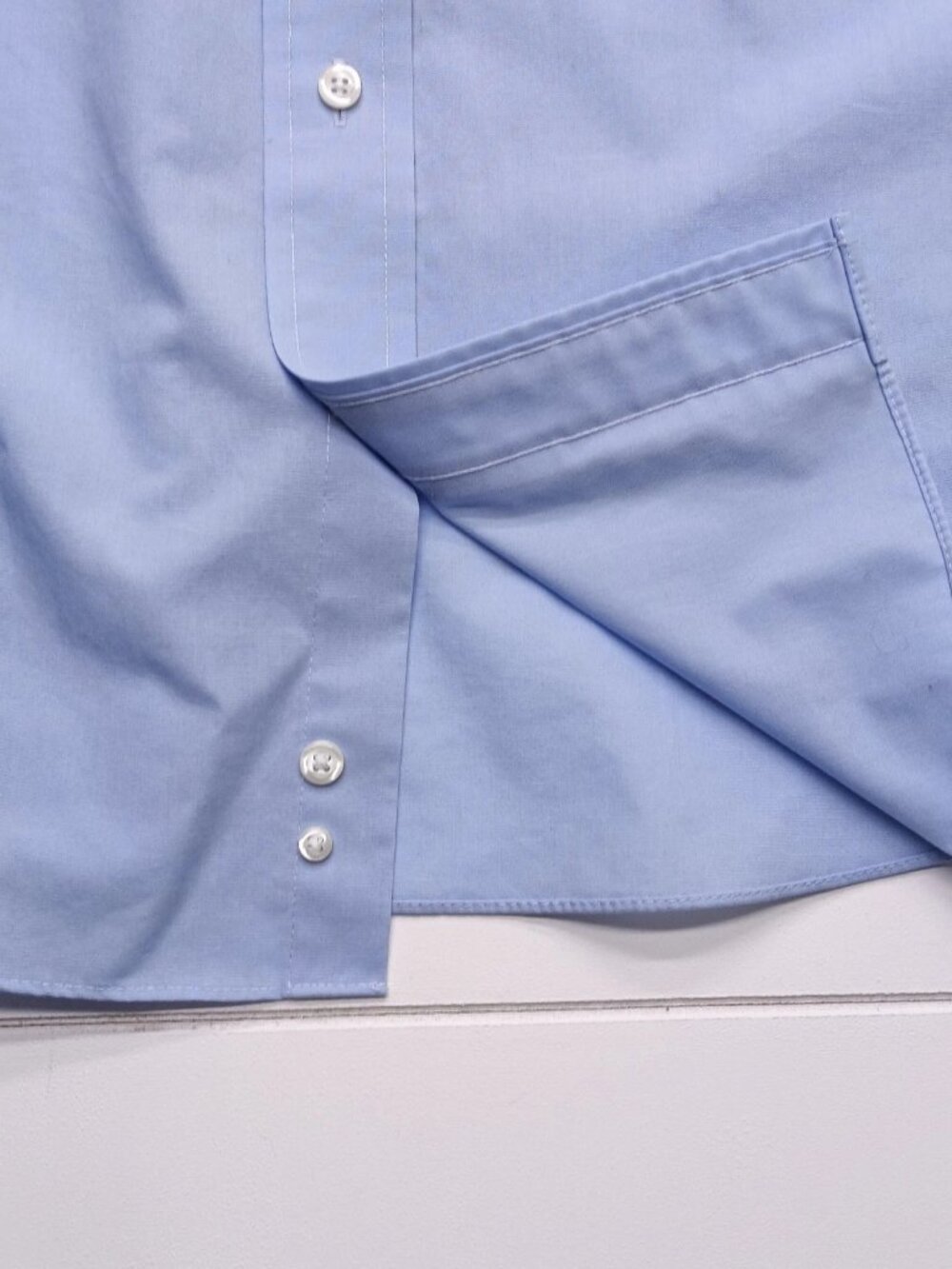Stafford Men’s 19 34-35 Blue Wrinkle Free Dress Shirt Big Tall Classic - Picture 6 of 11